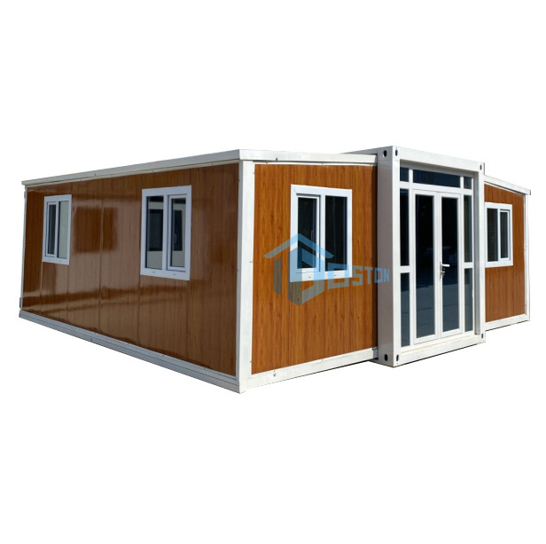 Red Mobile Expandable Container Homes 40FT Luxury House Prefab Granny Flats