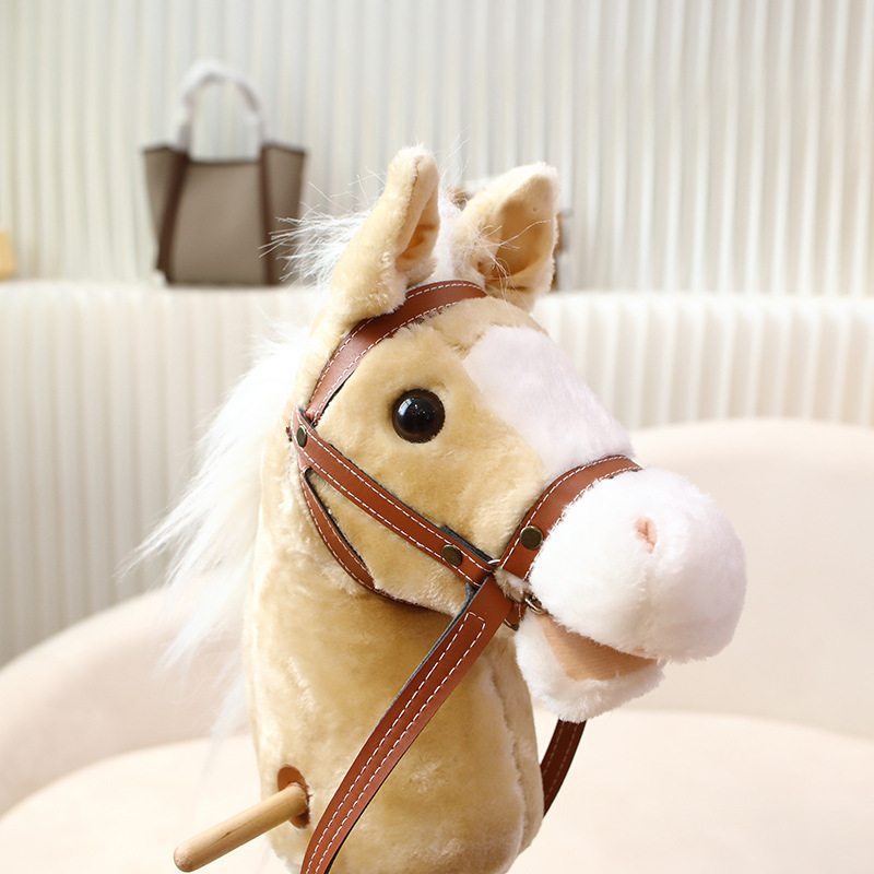 Custom-made stick horse,Wholesale customization Plush riding 39 inches, hobby horses