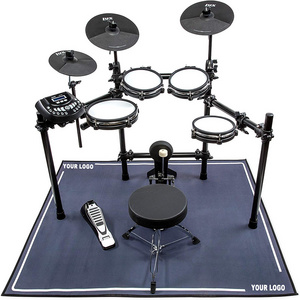 2023 New Design Drum Rugs Floor Protection Carpet for Drum with Printed Logo Anti-slip Drum Mat