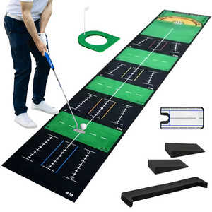 Portable Outdoor Rubber Practice Putting Green Custom Swing Golf Mat for Training and Driving Range Hitting