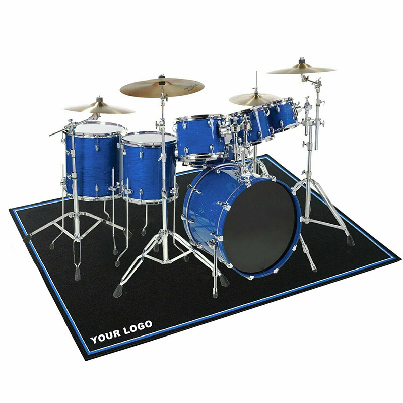 Customized Nylon Printed Rug Anti-slip Carpet with Latex Backing Drum Mat with Logo