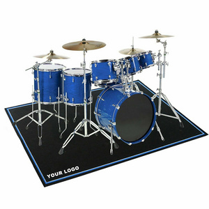 Customized Nylon Printed Rug Anti-slip Carpet with Latex Backing Drum Mat with Logo