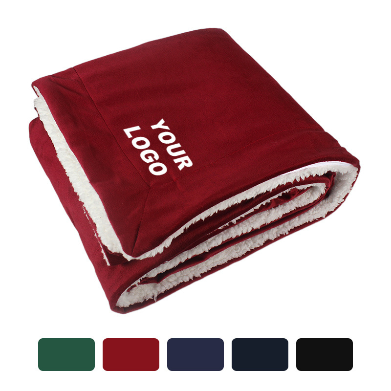 Eco-Friendly Soft Super Cozy Winter Polar Fleece and Sherpa Blanket Throws Custom Size Flannel Blanket For Home