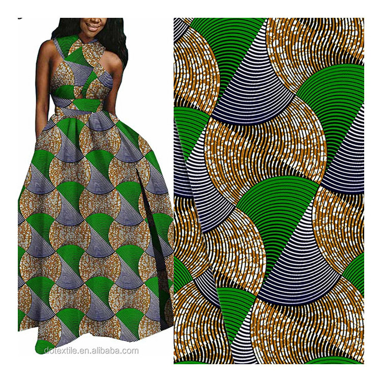 Ankara 6 yards wax fabric printed fabric 100% cotton African wax prints stretch fabric