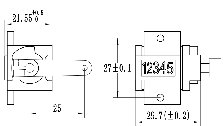 Good quality 5 digit mechanical rotation counter tally  pull counter mechanical totalizer counter