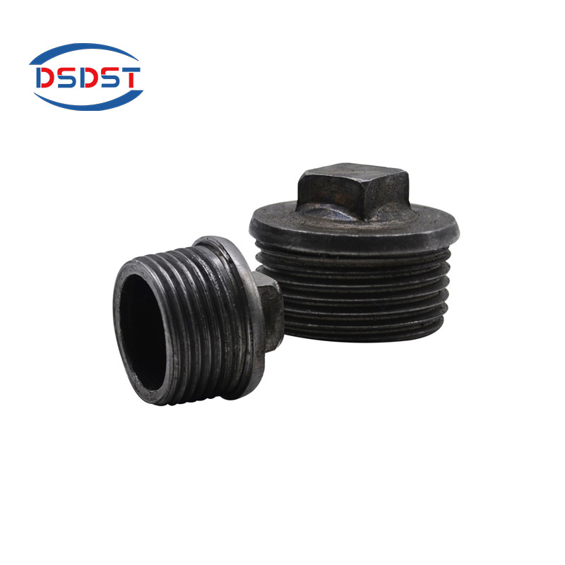 Black Malleable Iron DIY Furniture Structural Pipe Fittings Nipple and 90 Degree Elbow OEM Made in China