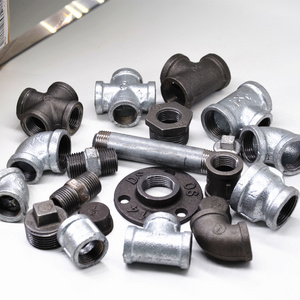 Black malleable iron pipe fittings Elbow 90 cast iron (pipe parts) DN15 GOST standard for Russia