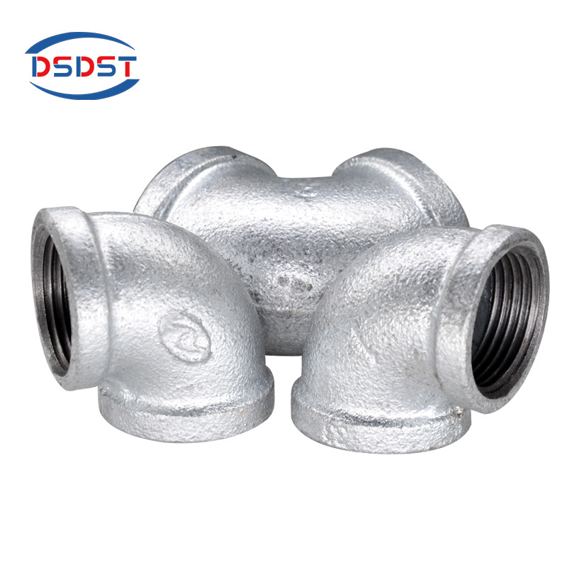 Hot dip galvanized pipe fitting malleable casting iron GI pipe plumbing materials pipe fittings