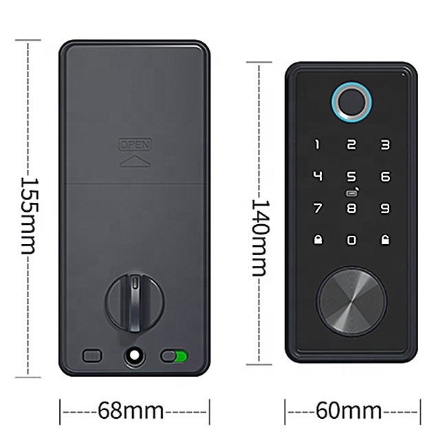 TTLock Wifi Remotely digital Locker Lock Fingerprint Door Lock Electronic Automatic luxury smart lock