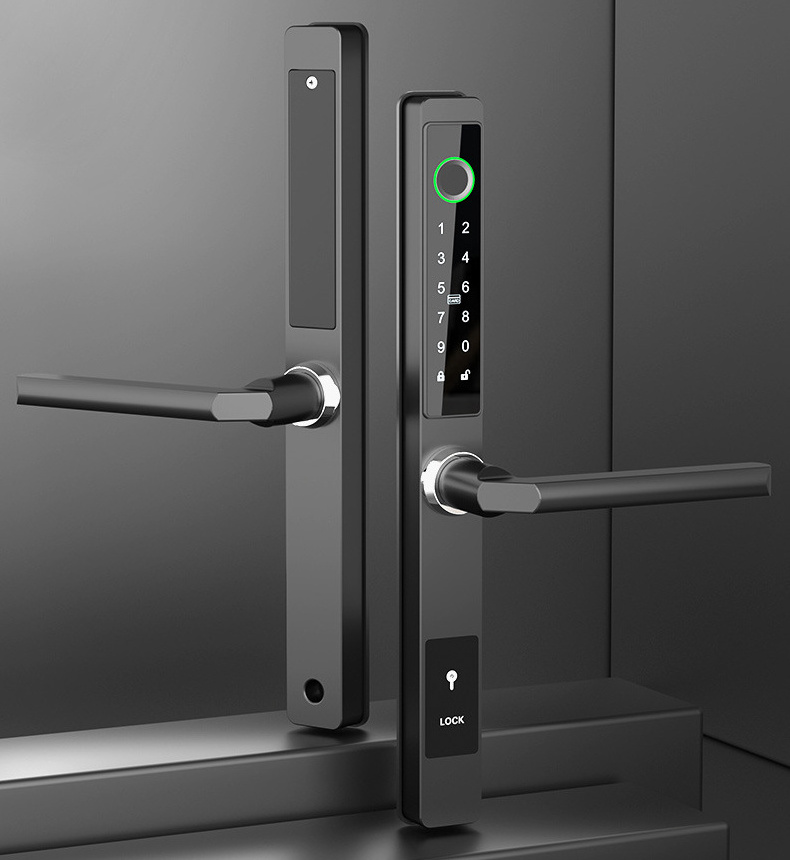 2023 New Product  Ttlock Tuya Waterproof Aluminum Doors Locks Slim Smart DoorLock with Lock Cylinder