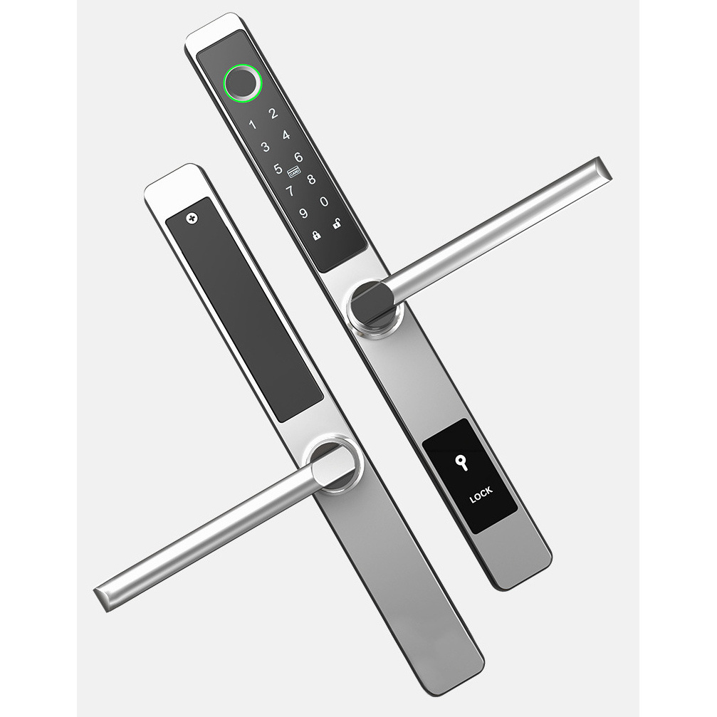 2023 New Product  Ttlock Tuya Waterproof Aluminum Doors Locks Slim Smart DoorLock with Lock Cylinder