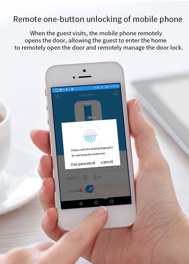 Cerradura Digital Inteligente Lock Serrure Keyless Smart Locks OEM App Fingerprint Password Intelligent Gating Door Locks