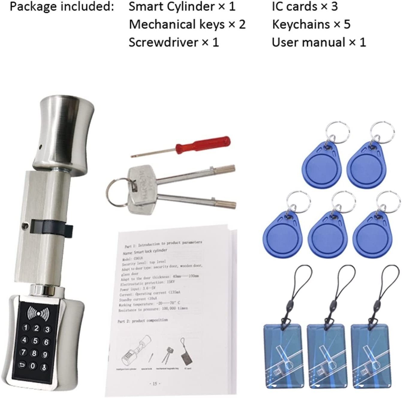 2023 New Popular Master Key Cylinder Lock Smart Password Mortise Pin Locks Cheap Wood Door Cylinder Lock