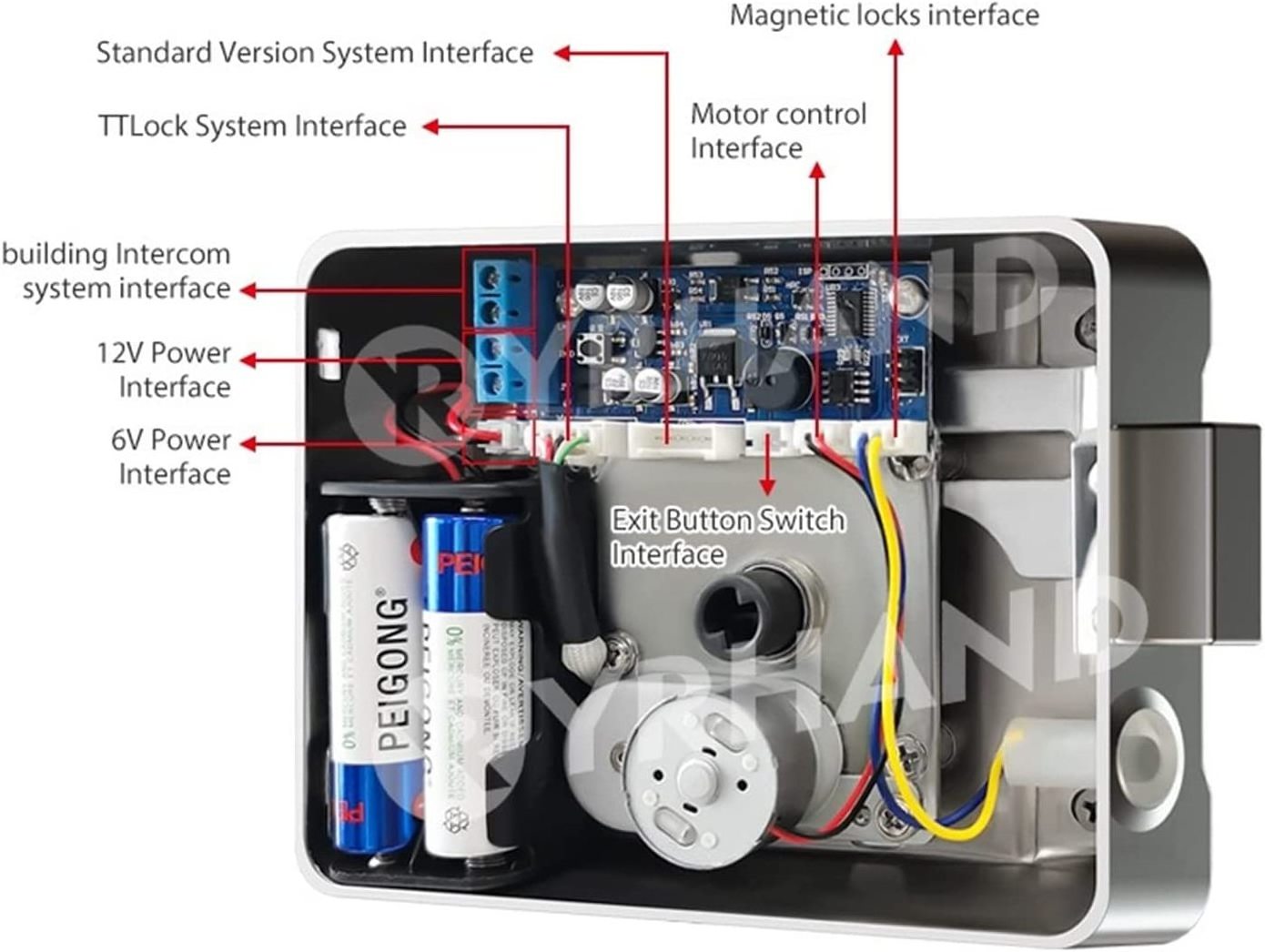 Wifi Tt Lock App Bluetooth Fingerprint Rim Lock Smart Card Digital Keyless Code Battery Electronic Door Lock for Home