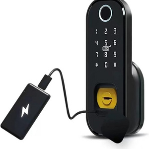 Wifi Tt Lock App Bluetooth Fingerprint Rim Lock Smart Card Digital Keyless Code Battery Electronic Door Lock for Home