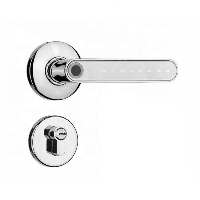 Intelligent handle lock fingerprint tubular latch privacy door lever knob lock home electronics tuya Digital Door Lock