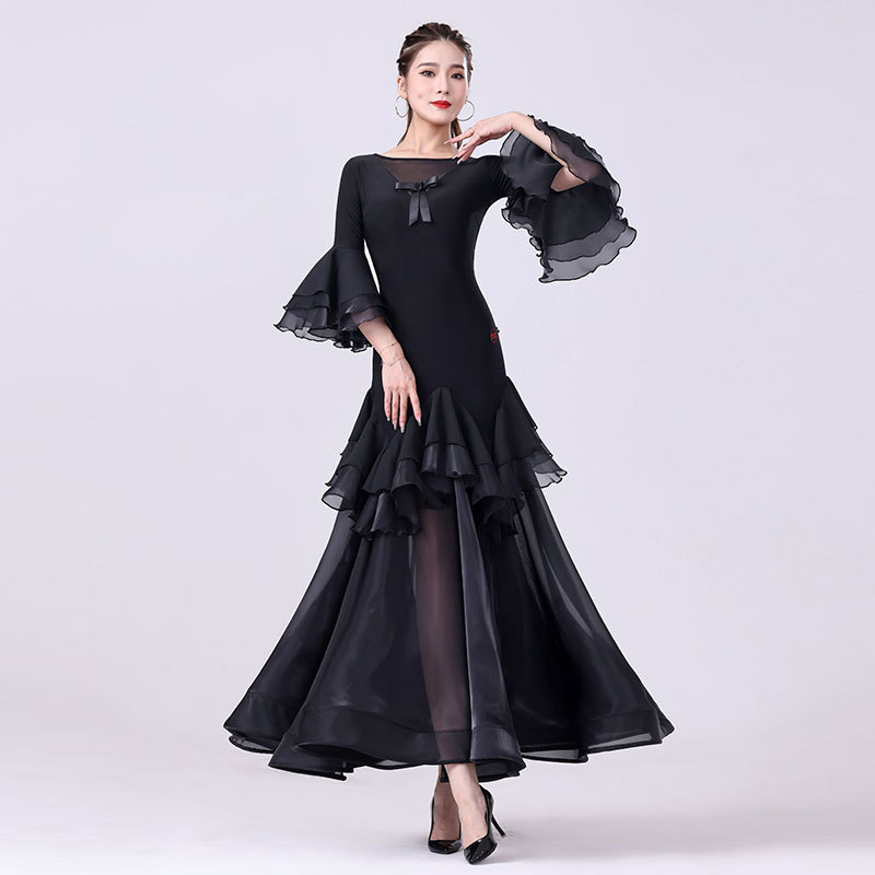 Doubl Professional Moden Dance Dress Ladies 2023 New Latin Dance Dress Square Dance Performance Dress High-end Summer