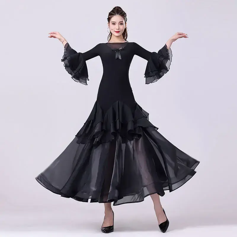 Doubl Professional Moden Dance Dress Ladies 2023 New Latin Dance Dress Square Dance Performance Dress High-end Summer