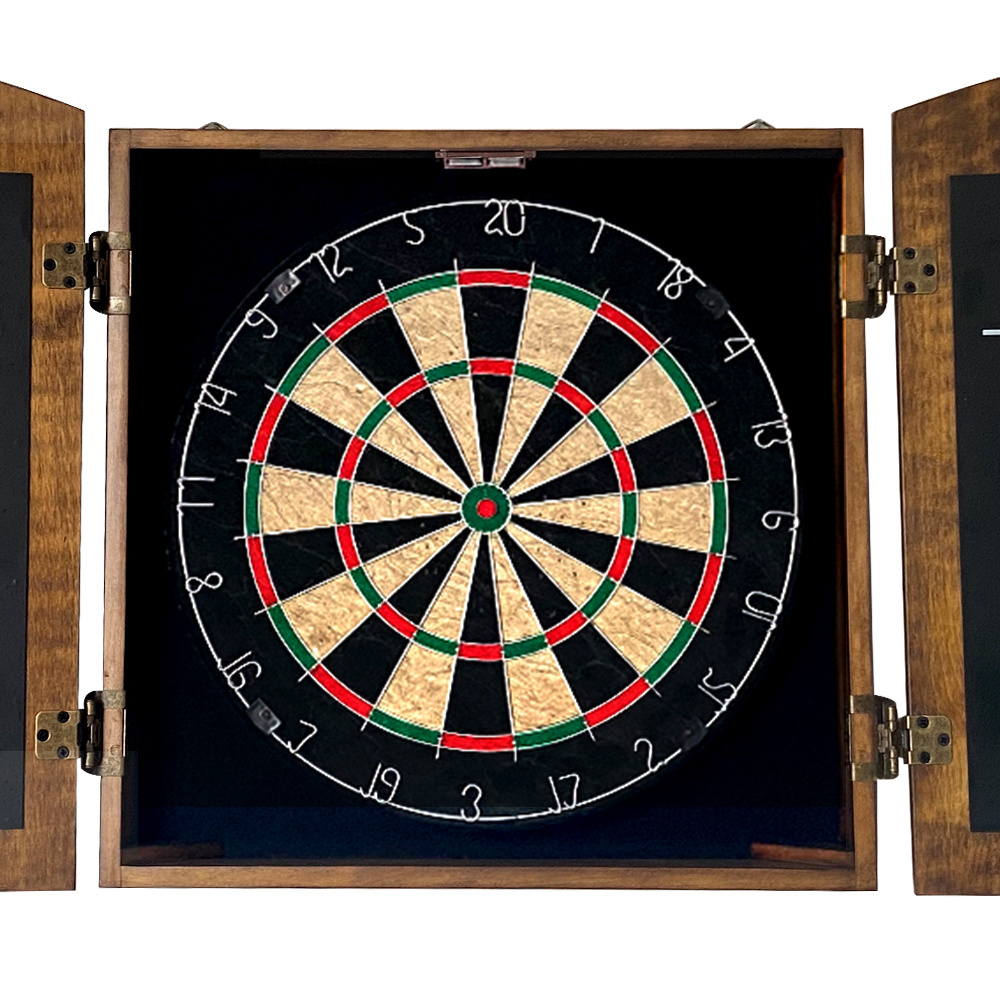 2023 New Design Dartboard Set With Solid Wood Cabinet Customized For Custom Darts Board Set