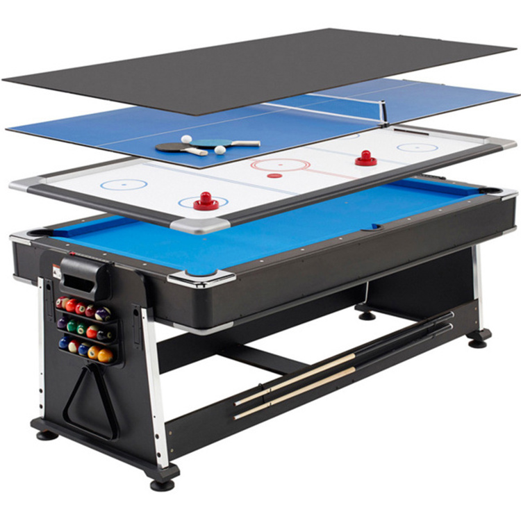 SZX 7ft Modern 4 in 1 multi functional pool table with air hockey table tennis and dinning table for adult