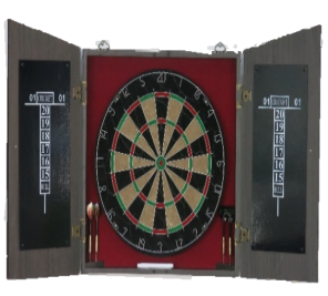 Wholesale MDF wood dart box indoor outdoor dartboard cabinet for entertainment