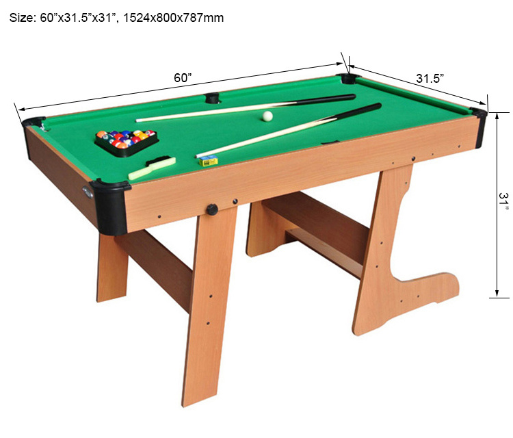 SZX 5ft 6ft indoor mini folding pool billiard table for home used