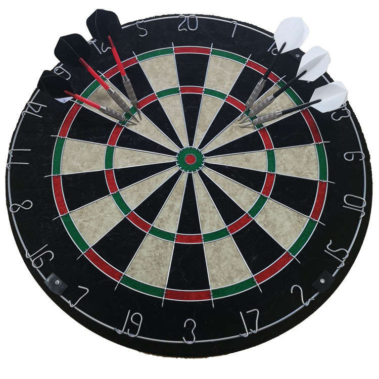 Professional  Wholesale Sisal Bristle Dart board with Stainless Steel Darts