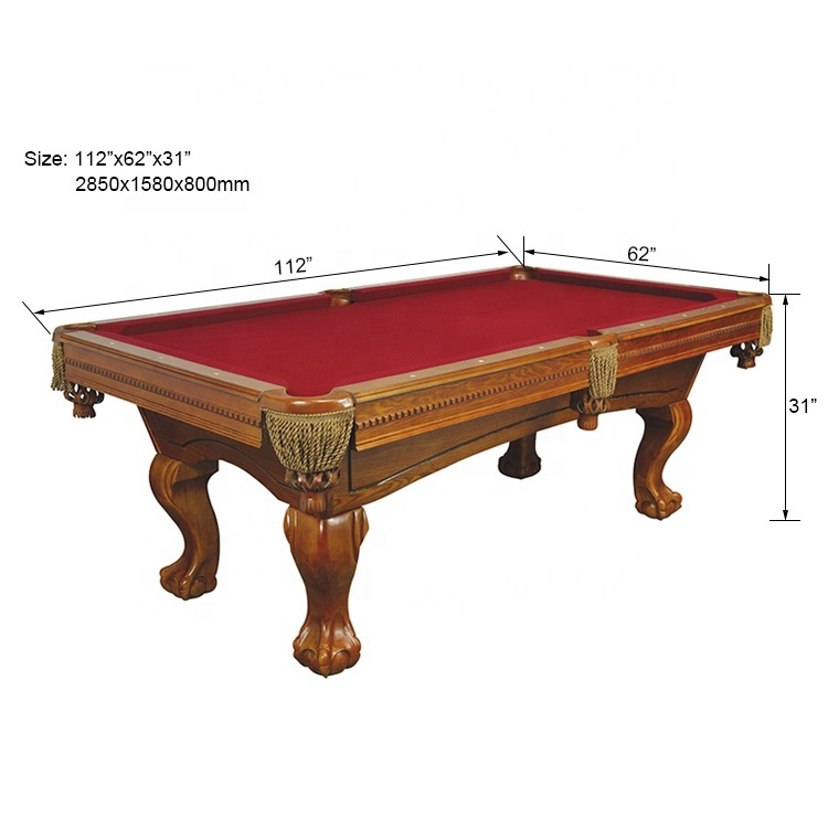 SZX Classic Solid wood American billiard pool table 9ft with marble slates for sale