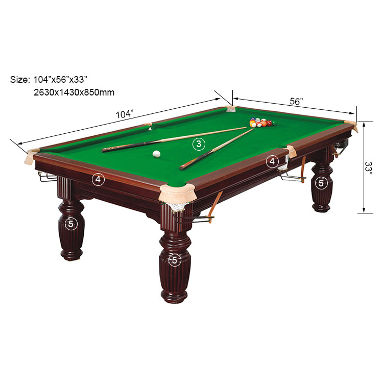 SZX Professional russian billiard pool table 9ft with marble slates for sale