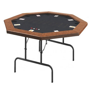 Hot Selling 48" Foldable Casino Poker Game Table Deluxe 8 Player Gambling Poker Table