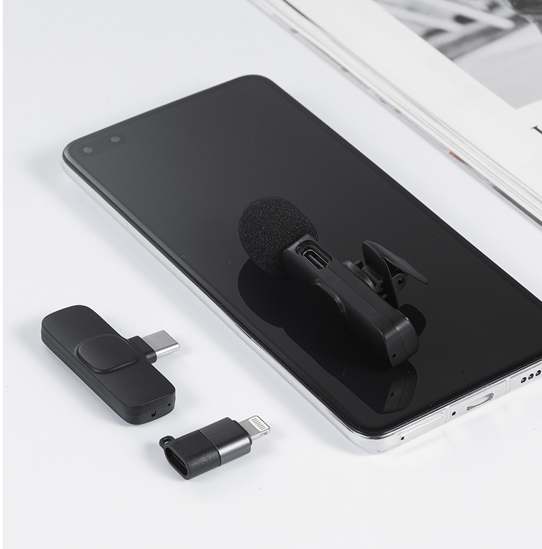 Wireless collar microphone mobile phone live microphone bluetooth recording radio noise reduction mini microphone