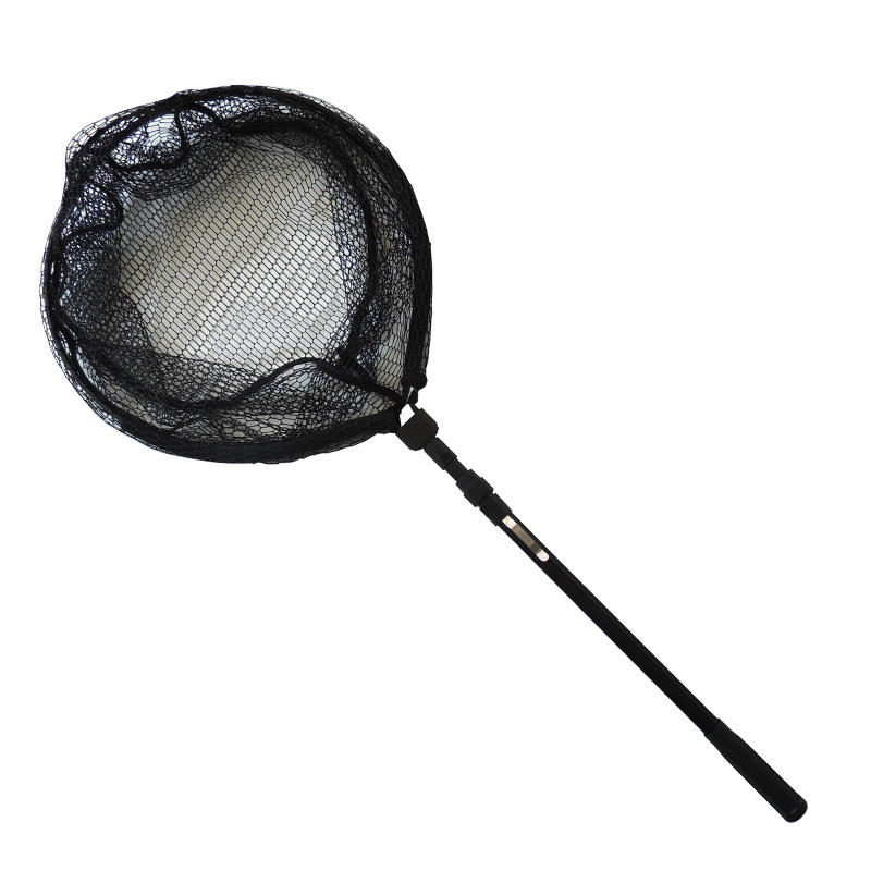 fishing equipment deep large fish net extending foldable telescopic pole handle hand fishing net with rubber coating head