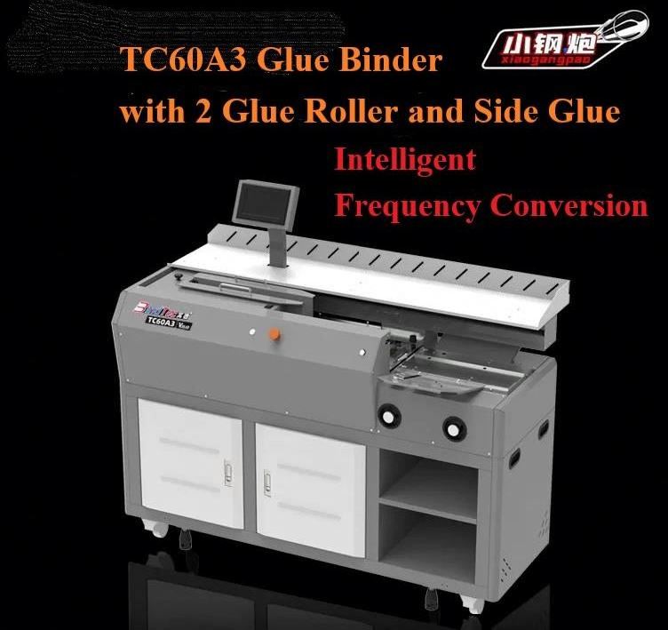 Perfect Quality Back & Side Glue Two Roller  Hot Thermal Glue Book Binding Machine A3