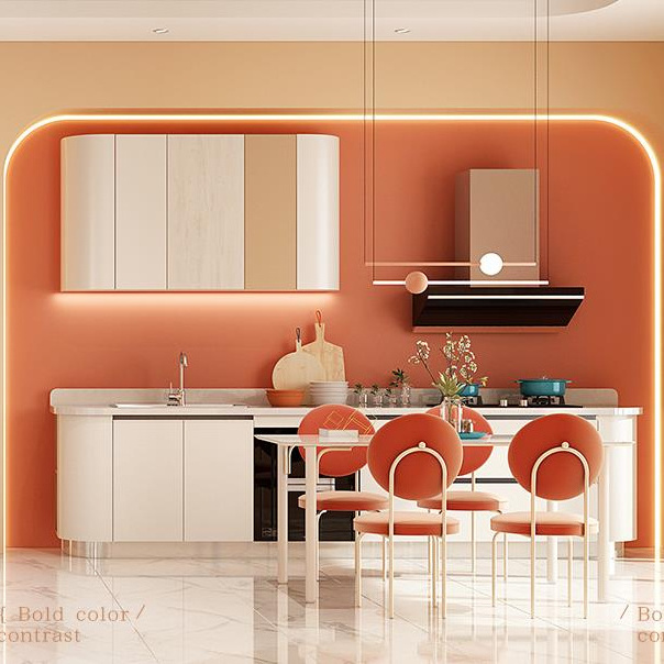 New design beautiful colour cheap modern custom high gloss lacquer modular kitchen caninet set