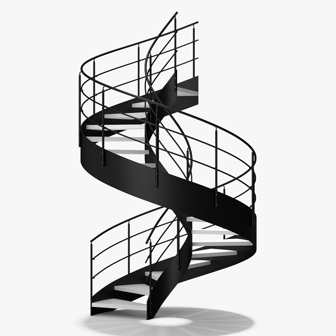 Outdoor hot galvanized/powder coated carbon steel spiral stair/customized spiral staircase used