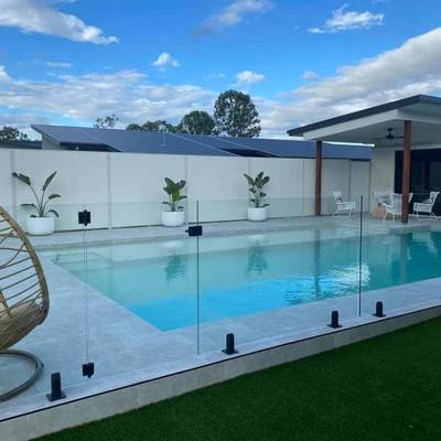 DBM Anti-corrosion  Swimming Pool Fence with 10-12mm Tempered Glass and  Stainless steel Glass Spigots