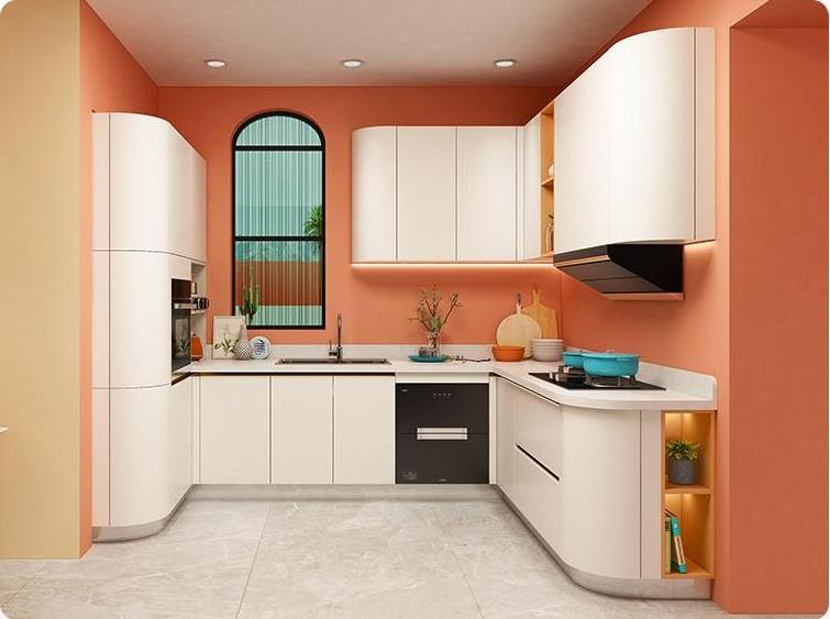 New design beautiful colour cheap modern custom high gloss lacquer modular kitchen caninet set