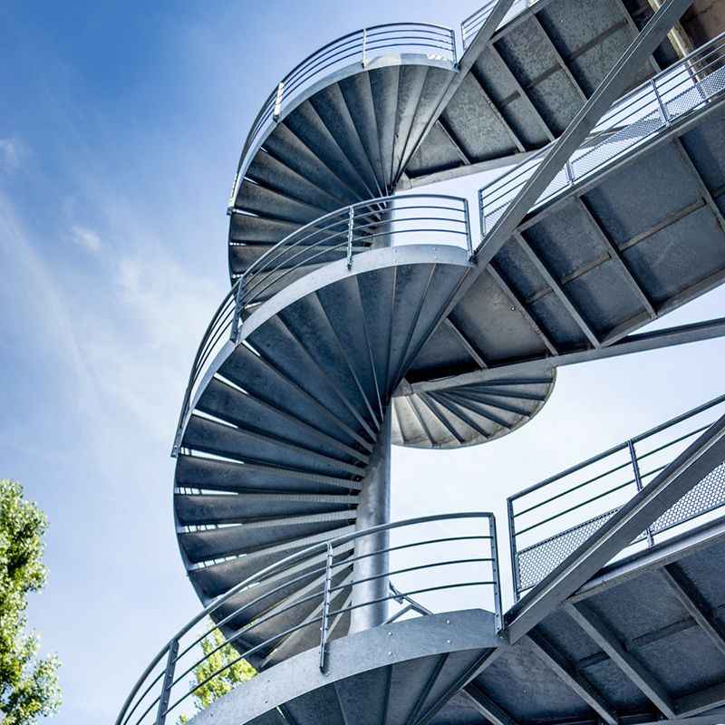 Top Quality Lowest Price Hot Galvanized Carbon Steel Outdoor Spiral Stairs/Cast Iron Spiral Stair from Foshan Factory