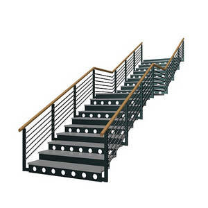 Durable and High Quality Simple Design Outdoor Carbon Steel Staircase Design Galvanized Straight Staircase