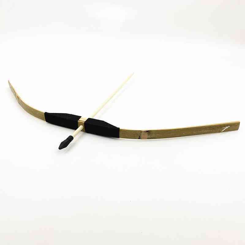 Custom 60cm Bamboo Hemp Rope Bow and Arrow Children Outdoor Children Shooting Toys