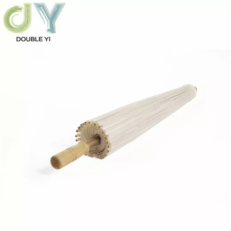 DIY decoration Chinese blank bamboo handle paper umbrella for wedding