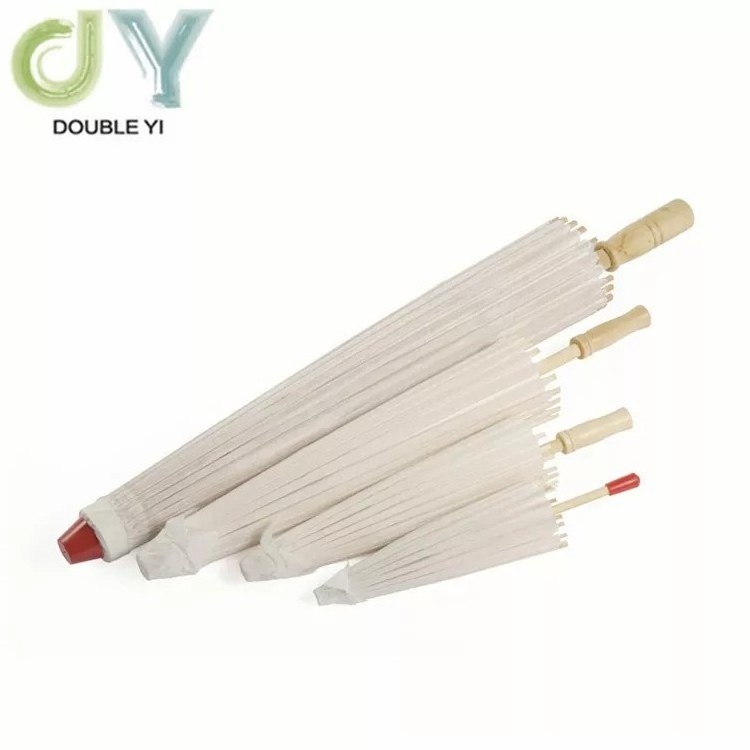 DIY decoration Chinese blank bamboo handle paper umbrella for wedding