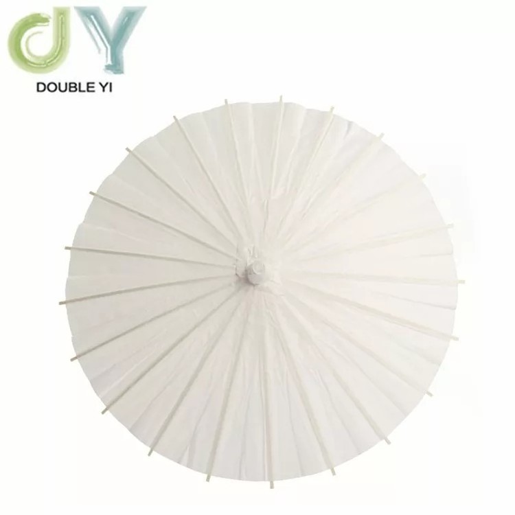 DIY decoration Chinese blank bamboo handle paper umbrella for wedding