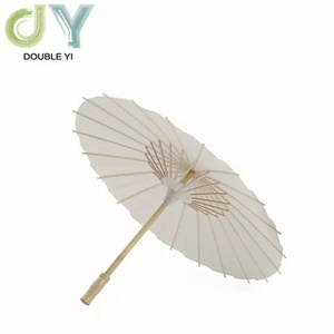 DIY decoration Chinese blank bamboo handle paper umbrella for wedding