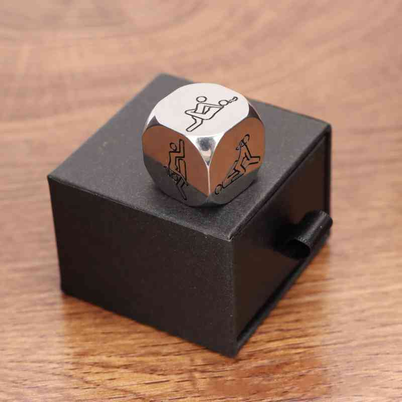 Stainless steel metal dice food decision dice gourmet Valentine's Day couple creative dice