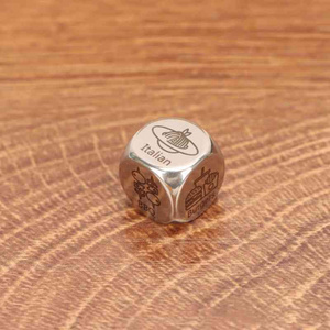 Stainless steel metal dice food decision dice gourmet Valentine's Day couple creative dice