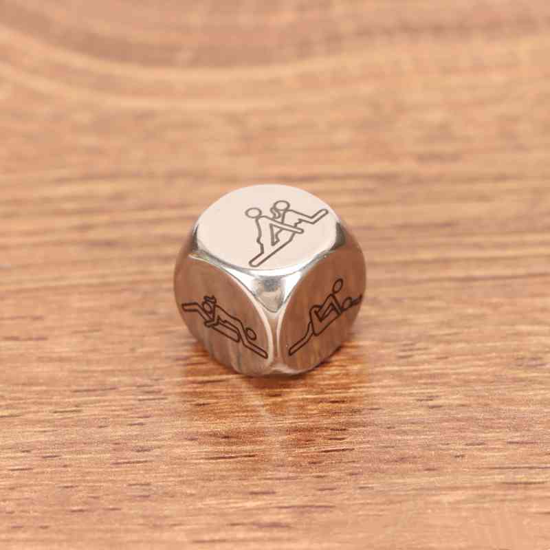 Stainless steel metal dice food decision dice gourmet Valentine's Day couple creative dice