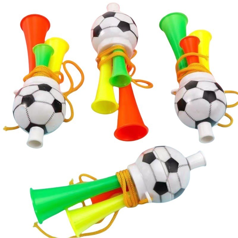 Wholesale Kids Plastic Football Trumpet Toy Air Horn Loud Noise Maker 3 Tones Trumpet Toys for Sporting Events