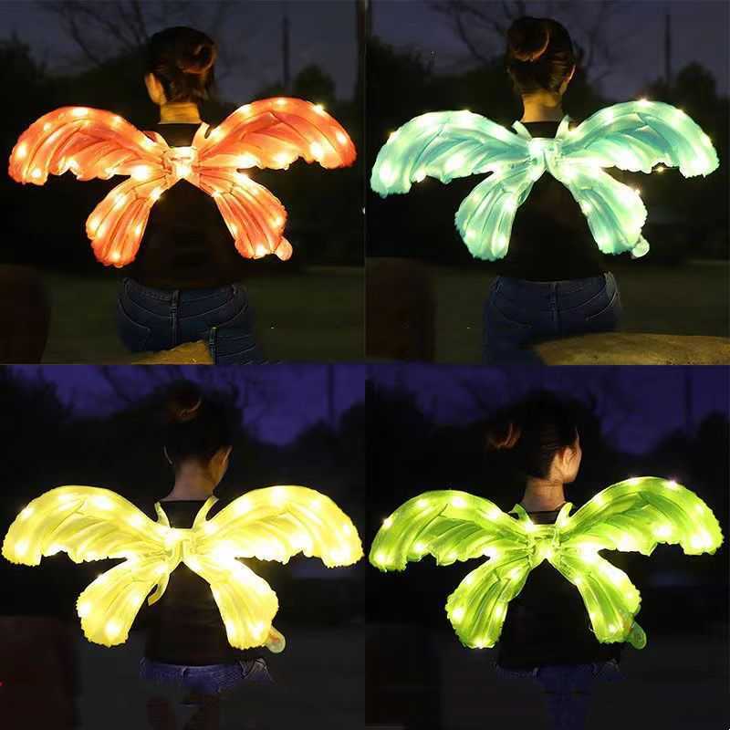 Electric Glowing Butterfly Wings Shiny Moving Fairy Wing For Kids Birthday Party Christmas and Halloween Dress Up