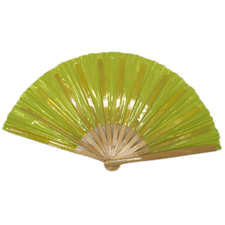 Laser Rave Hand Fan Clack Handheld Fan for Party Large Folding Fan with Bright Color Festival